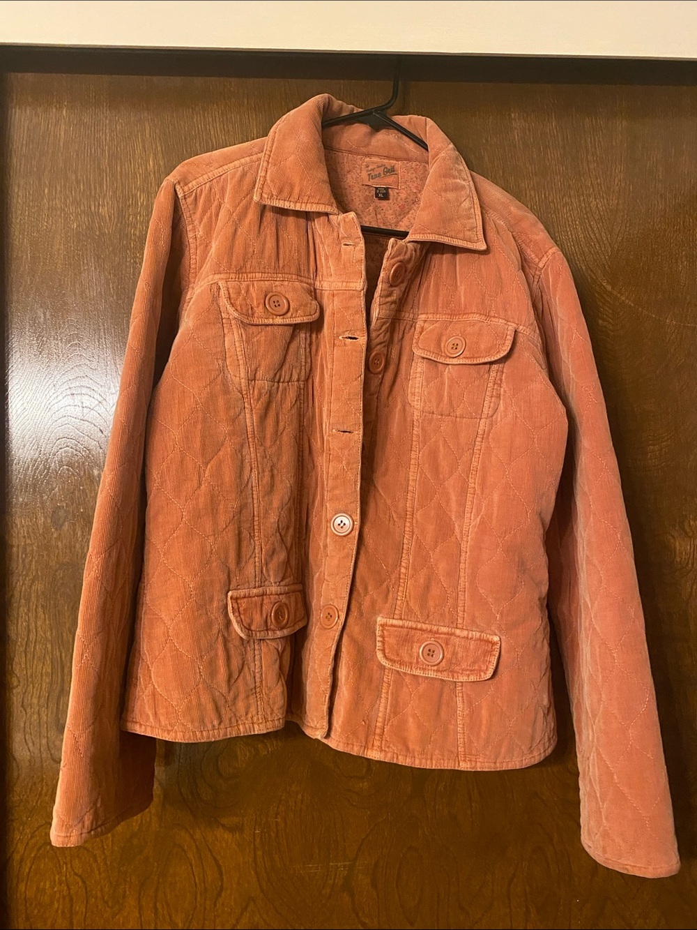 True Grit Quilted Corduroy Jacket - Rust